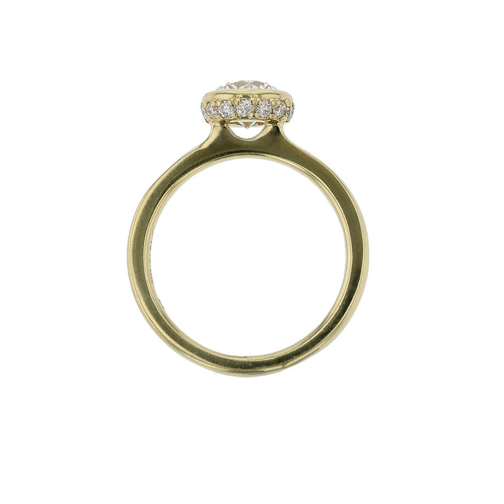 18K Yellow Gold Bezel Set Engagement Ring