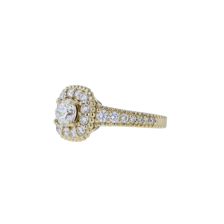 18K Yellow Gold GIA Diamond Engagement Ring