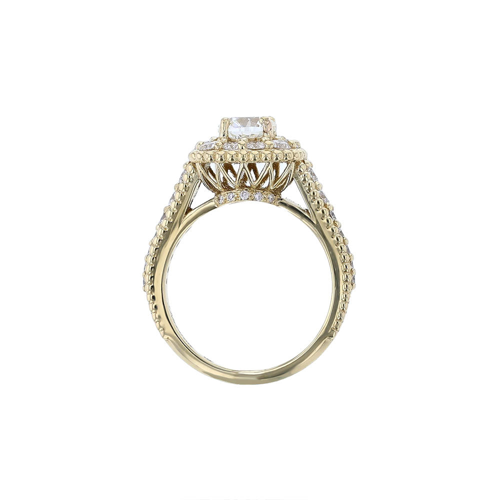18K Yellow Gold GIA Diamond Engagement Ring