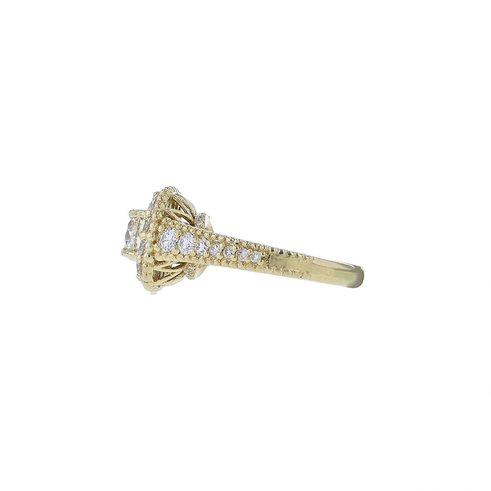 18K Yellow Gold GIA Diamond Engagement Ring