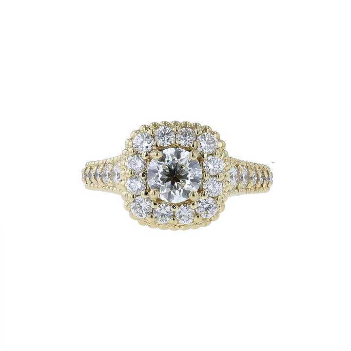 18K Yellow Gold GIA Diamond Engagement Ring