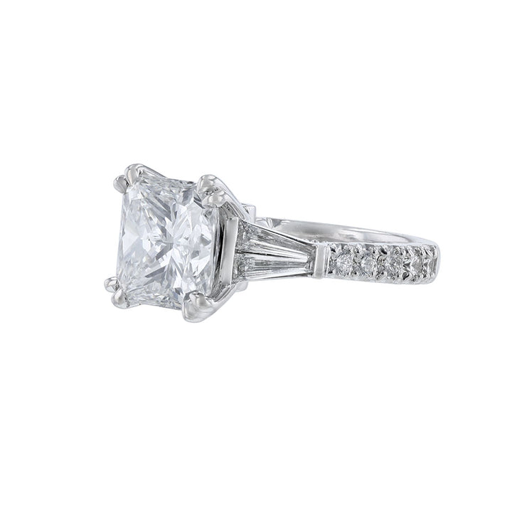 14K White Gold Radiant Diamond Ring