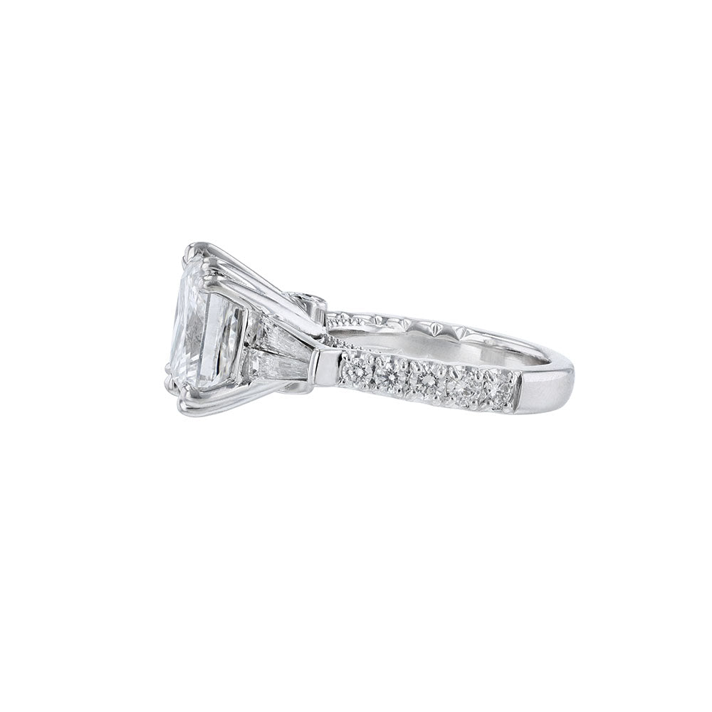 14K White Gold Radiant Diamond Ring