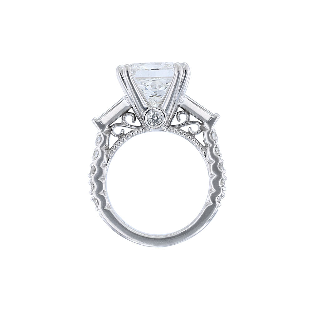 14K White Gold Radiant Diamond Ring