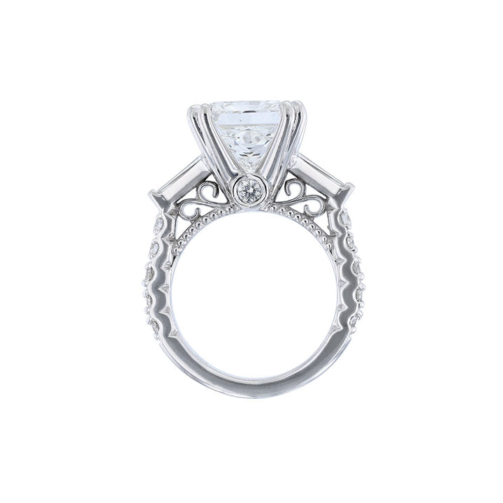 14K White Gold Radiant Diamond Ring