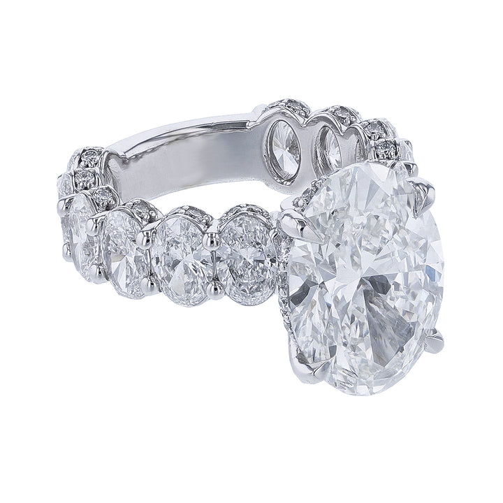 Oval Cut Lab Grown Diamond Ring, 11.17ct.