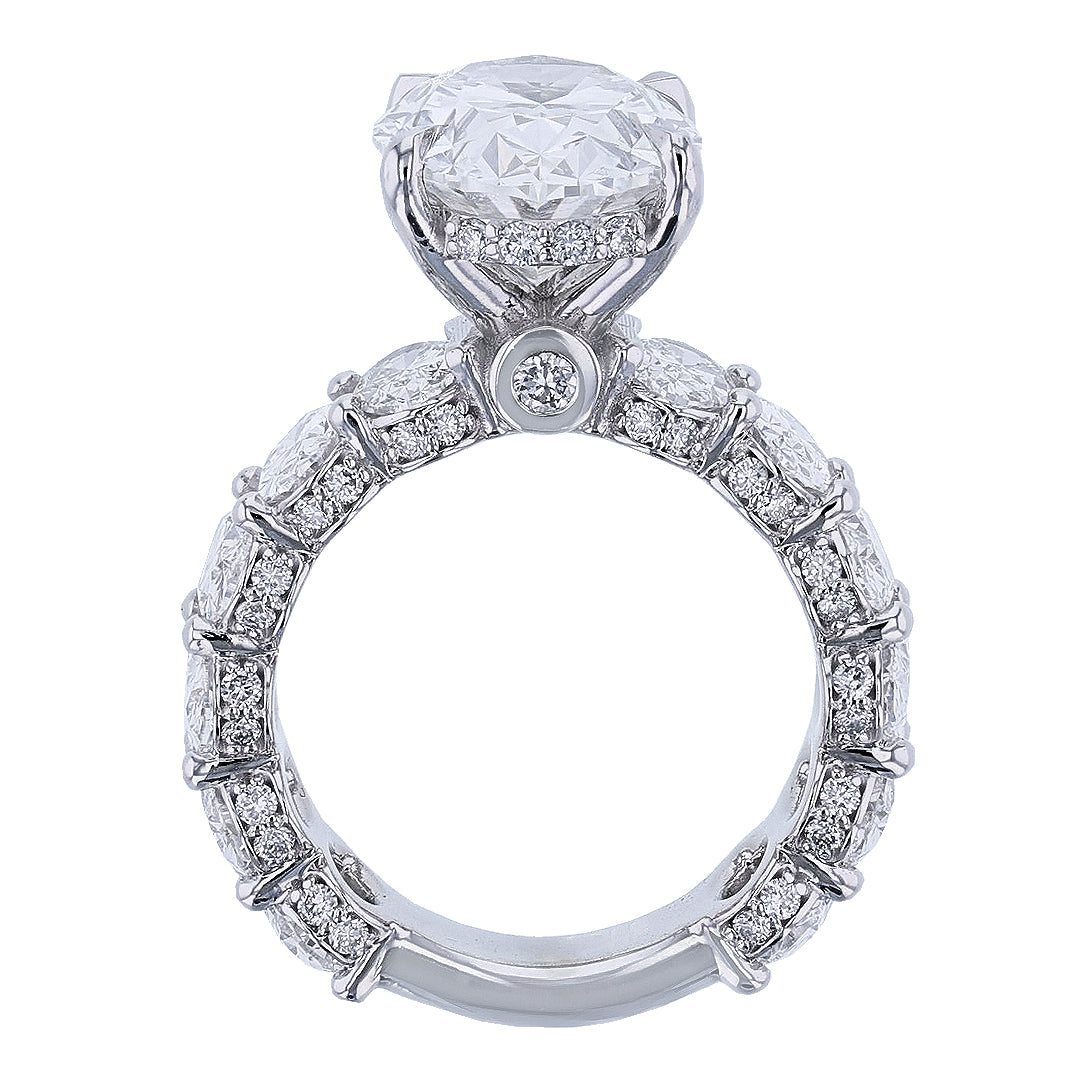 Oval Cut Lab Grown Diamond Ring, 11.17ct.