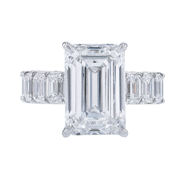 Emerald Cut Lab Grown Diamond Ring, 12.27ct.