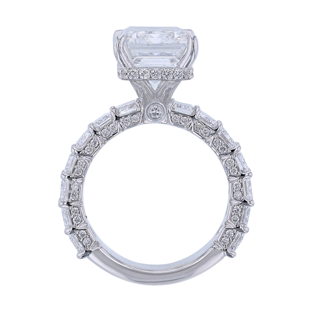 Emerald Cut Lab Grown Diamond Ring, 12.27ct.