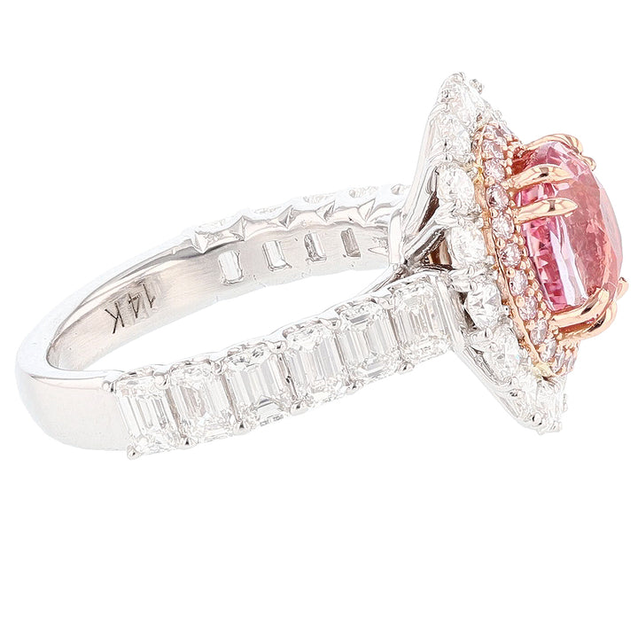 14K Gold Ceylon Padparadscha Sapphire Ring