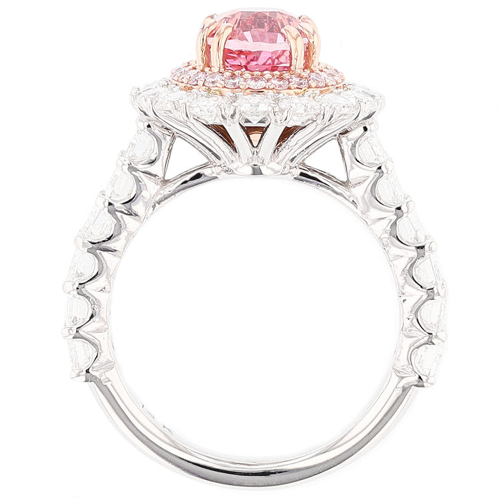 14K Gold Ceylon Padparadscha Sapphire Ring