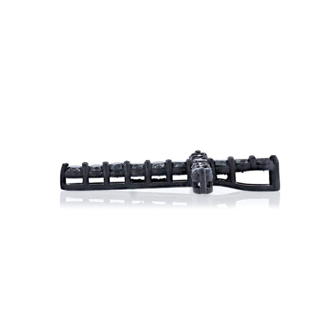 Rhodium Black Diamond Cross Pendant