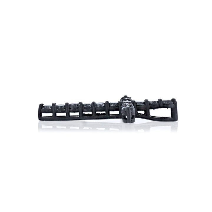 Rhodium Black Diamond Cross Pendant