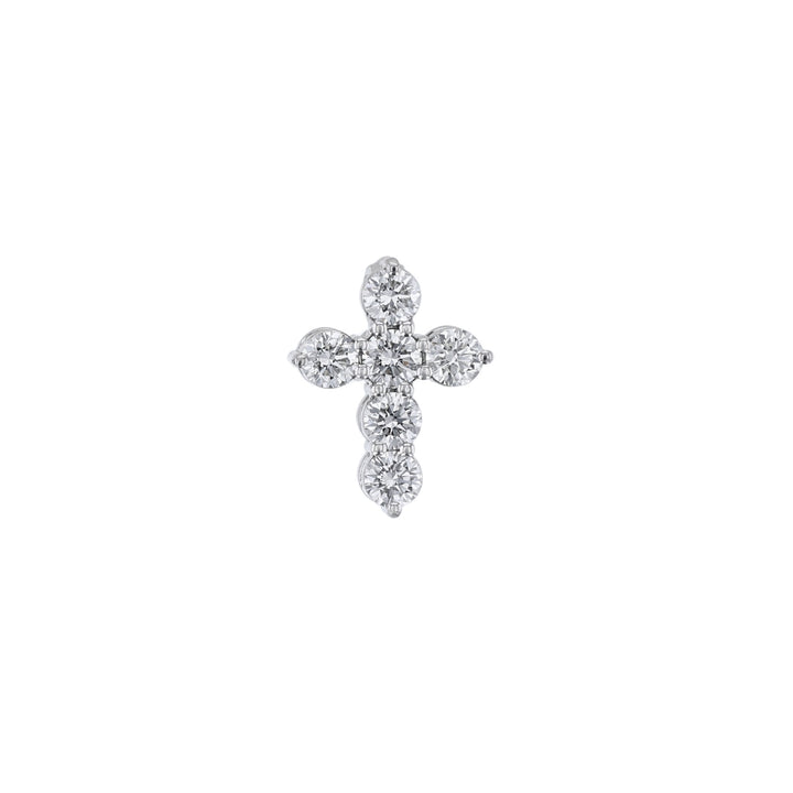 Five Diamond Mini Cross Pendant, 0.38ct