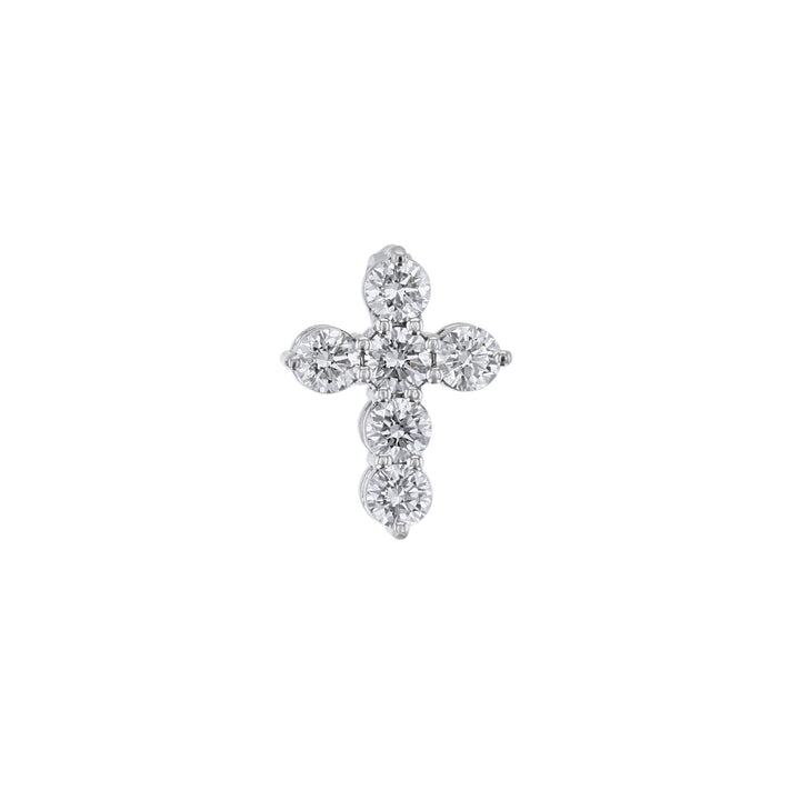 Five Diamond Mini Cross Pendant, 0.52ct