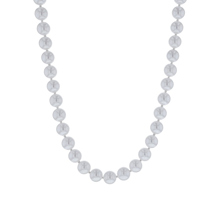 14K White Gold Cultured Pearl Strand Necklace