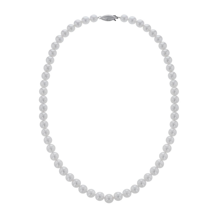 Cultured Pearl Eternity Necklace, 7mm