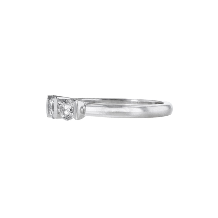 Open Bezel Three Stone Diamond Ring, 0.92ct.