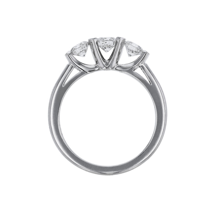 Open Bezel Three Stone Diamond Ring, 0.92ct.