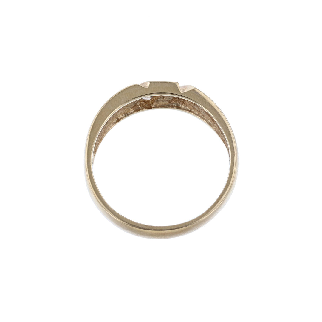 Diagonal Channel Baguette Diamond Ring