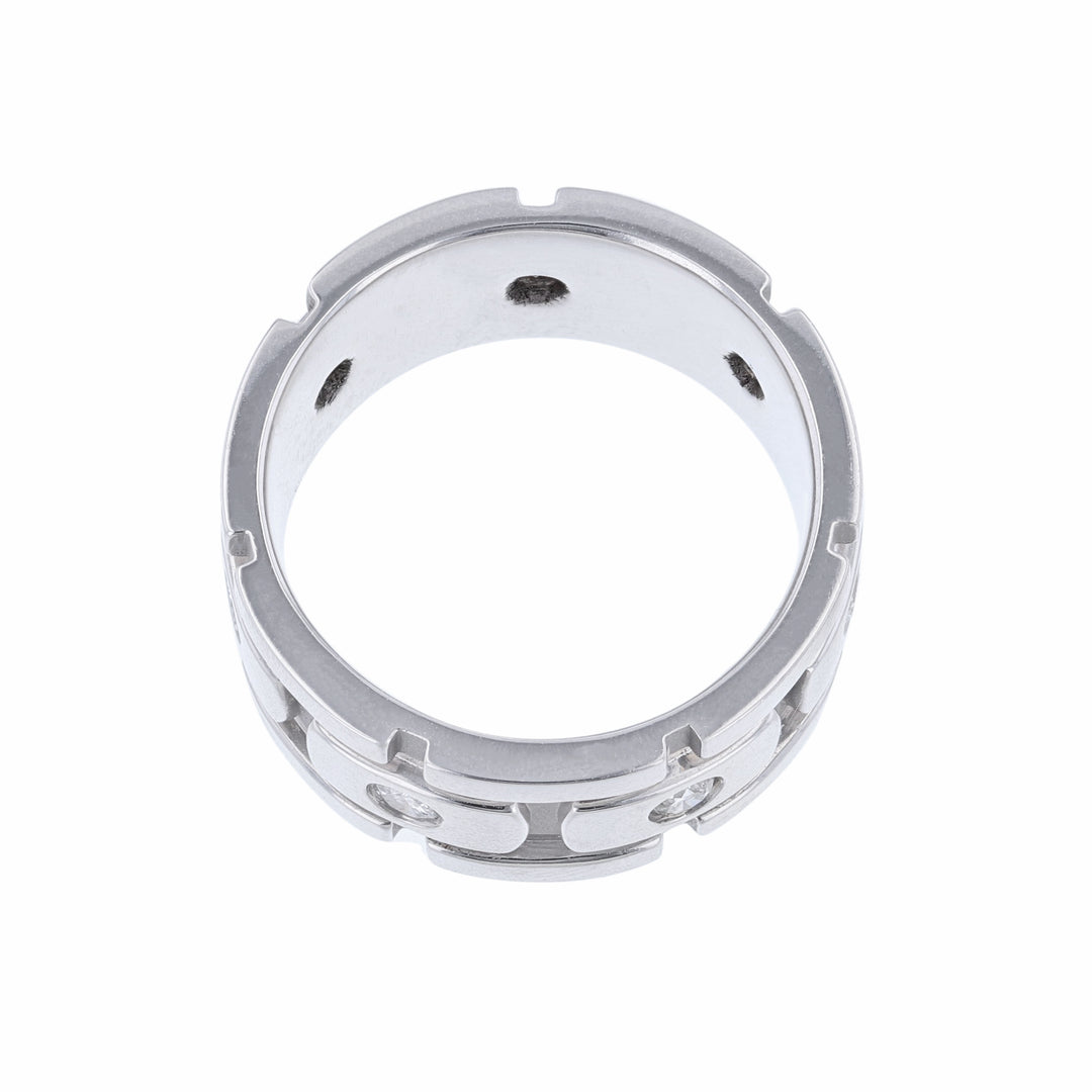 14K White Gold Bezel Set Diamond Band