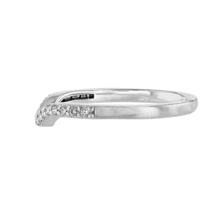 Curved Round Diamond Band, 0.18ct.