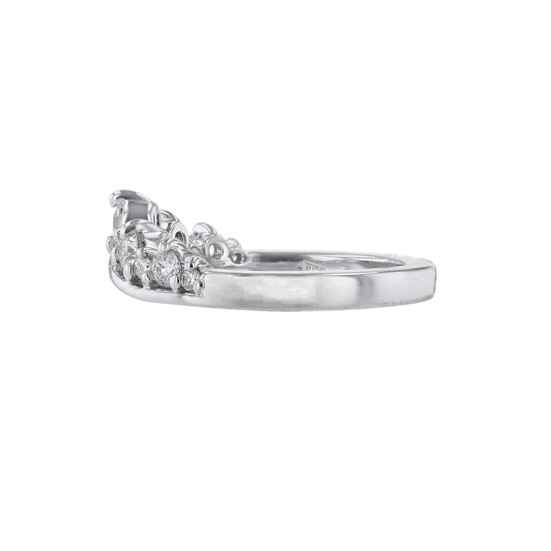 Tiara Crown Round Diamond Band, 0.54ct.