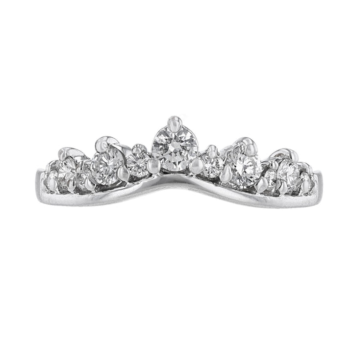 Tiara Crown Round Diamond Band, 0.54ct.