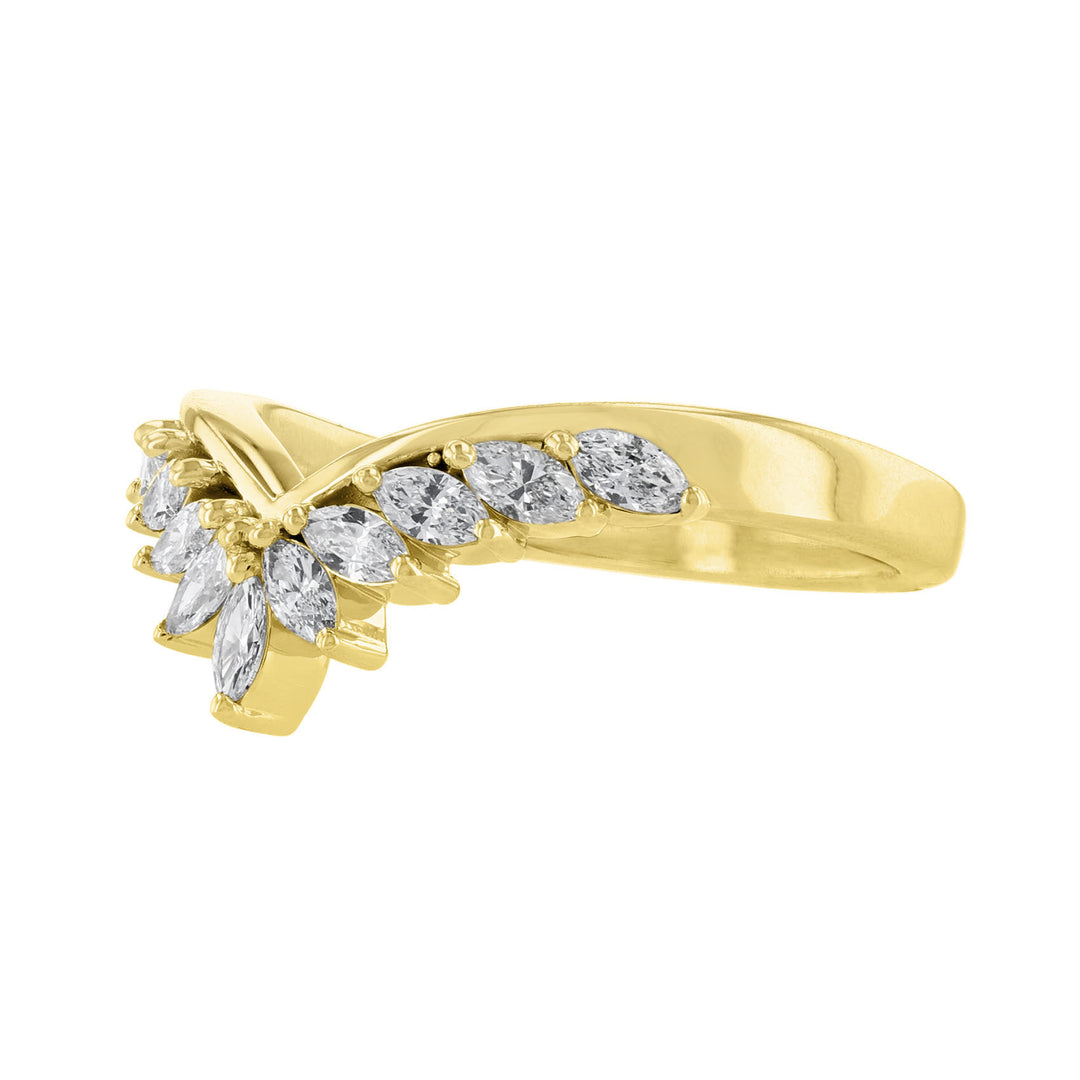 Marquise Diamond Contour Band, 0.45ct.