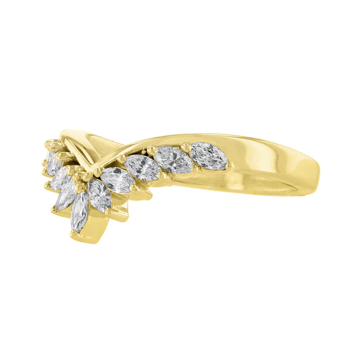 Marquise Diamond Contour Band, 0.45ct.