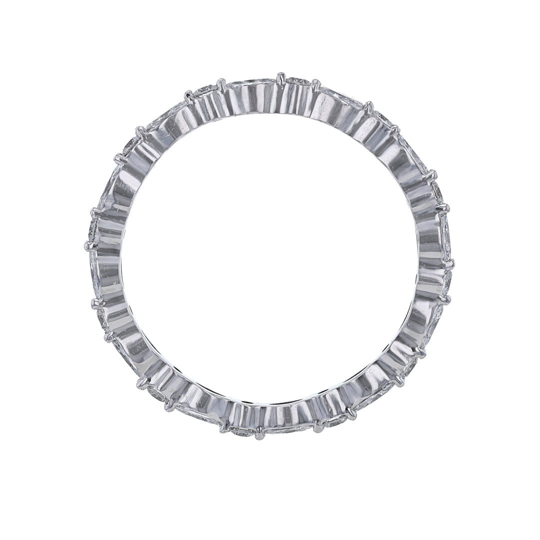 Alternating Marquise Round Cut Diamond Band