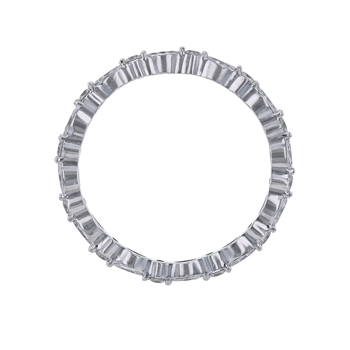 Alternating Marquise Round Cut Diamond Band