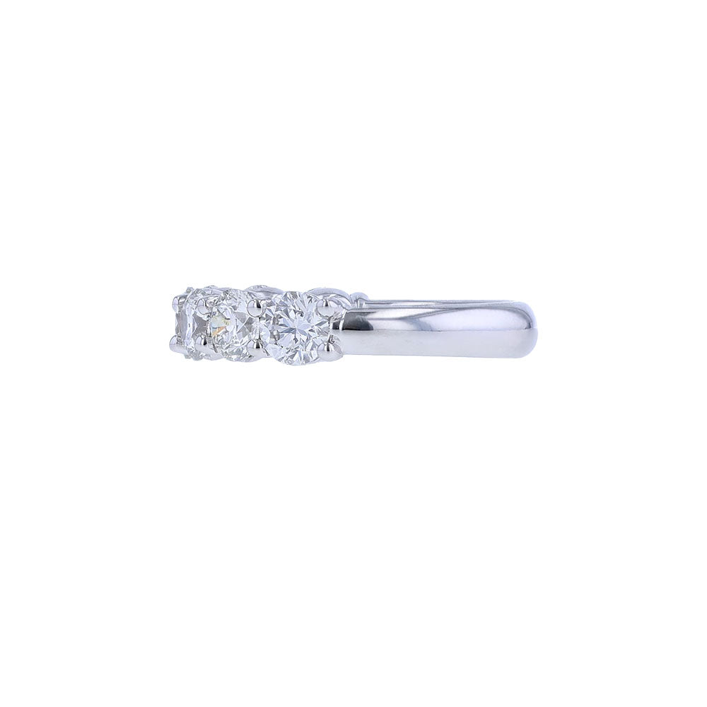 14K White Gold Round Diamond Eternity Band