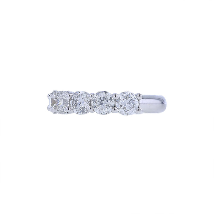 14K White Gold Round Diamond Eternity Band
