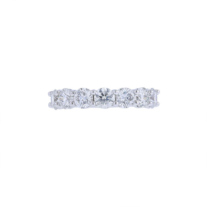 14K White Gold Round Diamond Eternity Band