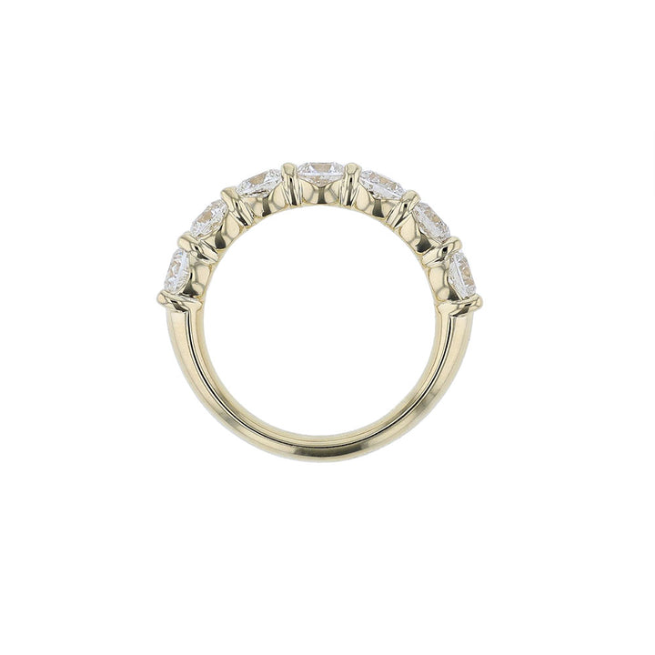 14K Yellow Gold Round Diamond wedding band