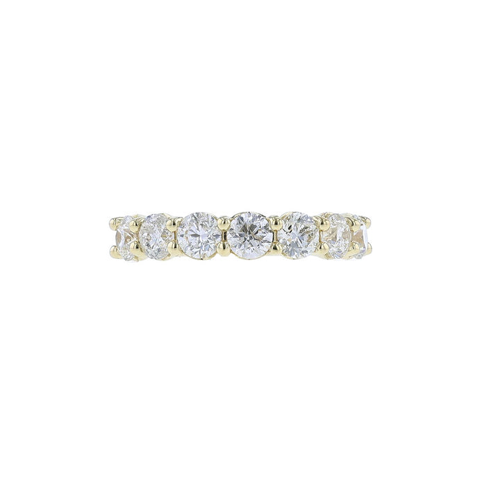 14K Yellow Gold Round Diamond wedding band