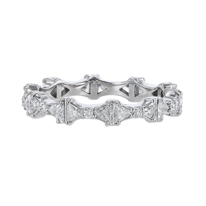 Trillion Cut Round Diamond Eternity Band