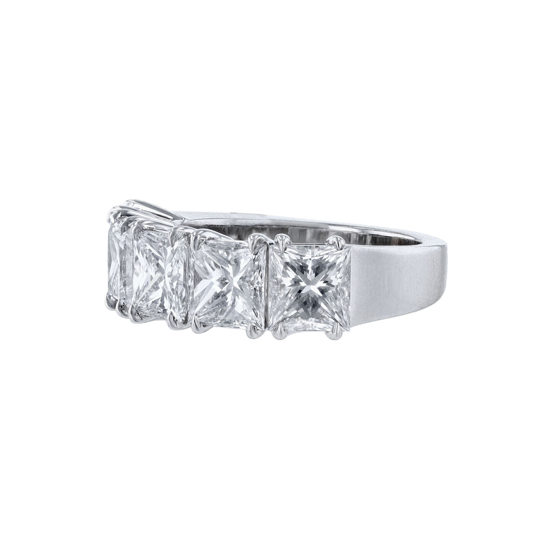 Princess Cut Certified Diamond Wedding Band