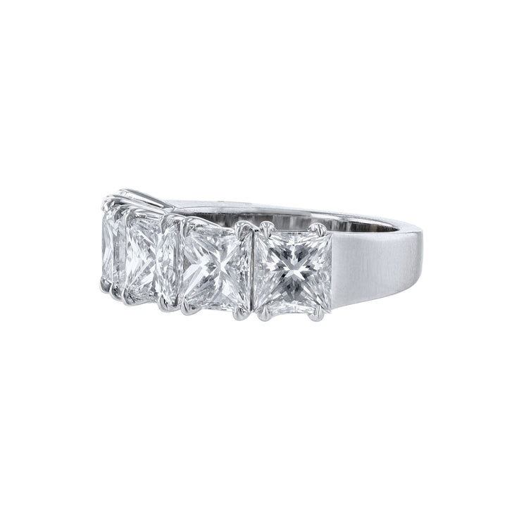 Princess Cut Certified Diamond Wedding Band