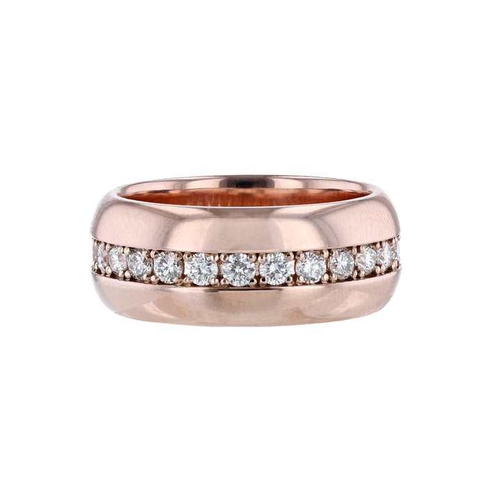 Diamond Row Women's Eternity Band, Rose Gold