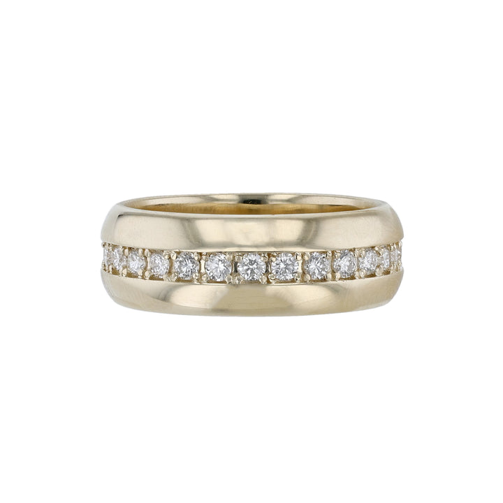 Diamond Row Women's Eternity Band, Yellow Gold