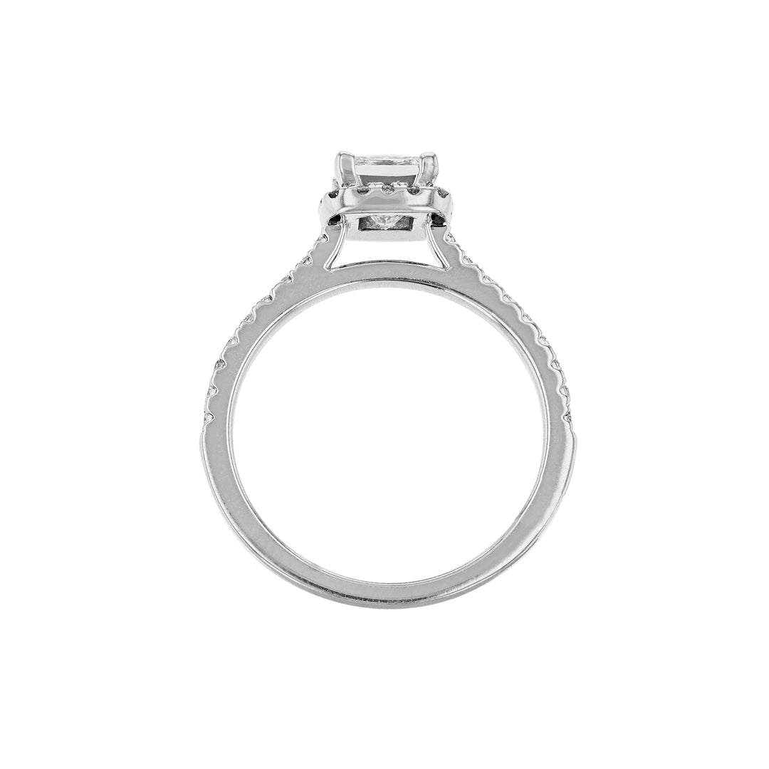 Princess Diamond Halo Ring, 1.05ct.
