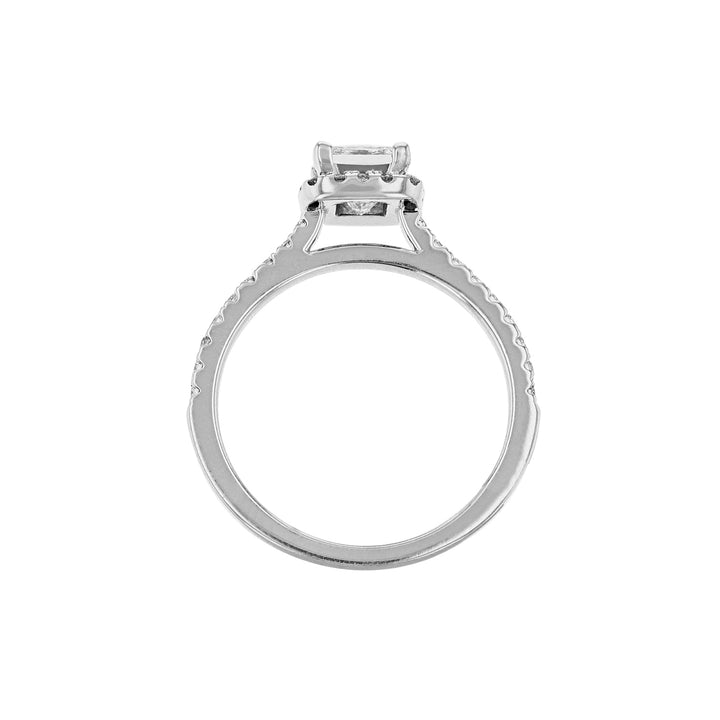 Princess Diamond Halo Ring, 1.05ct.