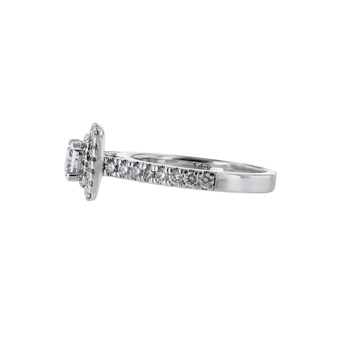 Princess Diamond Double Halo Ring, 1.22ct.