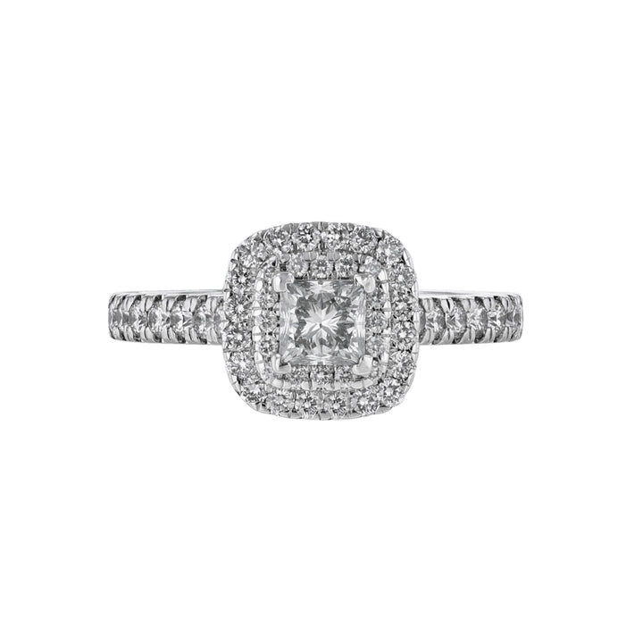 Princess Diamond Double Halo Ring, 1.22ct.