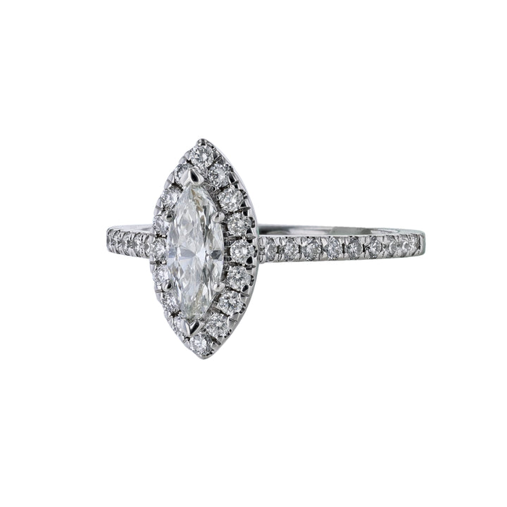 Marquise Diamond Halo Ring, 0.95ct.