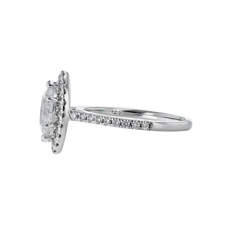 Marquise Diamond Halo Ring, 1.05ct.