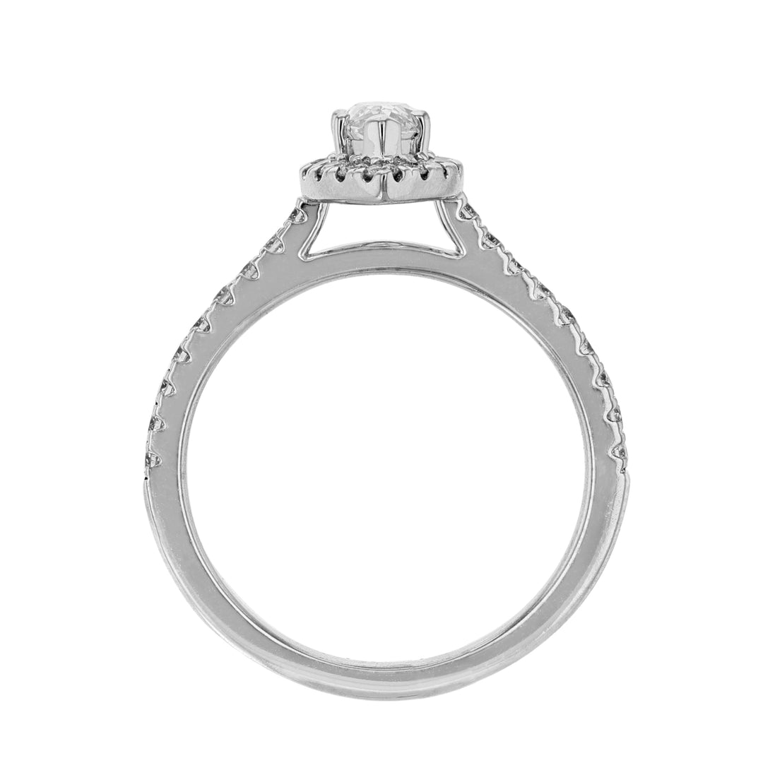 Marquise Diamond Halo Ring, 1.05ct.