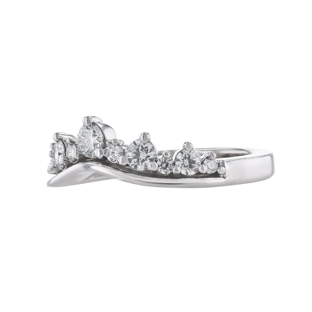 Tiara Crown Round Diamond Band, 0.49ct.